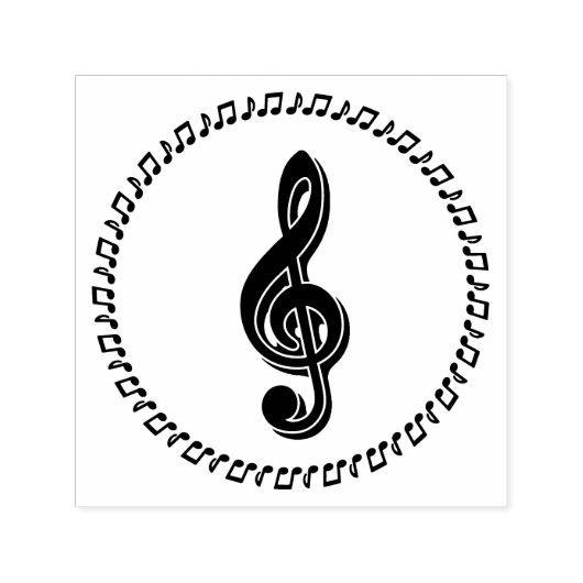 Design der Treble Clef-Musiknote Permastempel (Design)