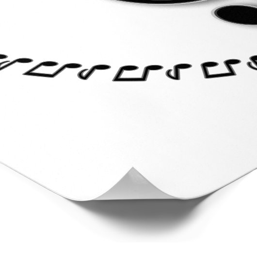 Design der Treble Clef-Musiknote Poster (Ecke)