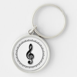 Design der Treble Clef-Musiknote Schlüsselanhänger