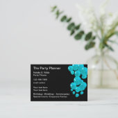 Design der trendy Party Planner Business Card Visitenkarte (Stehend Vorderseite)