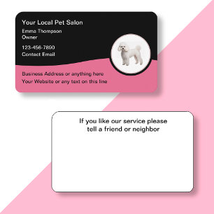 Design der trendy Pet Salon Business Card Visitenkarte