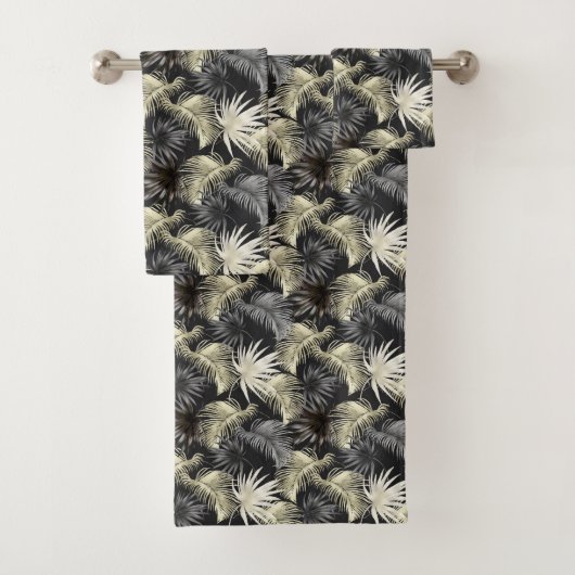 Design der tropischen Animal Print & Greenery Seri Badhandtuch Set (Insitu)