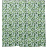 Design der tropischen Animal Print & Greenery Seri Duschvorhang (Vorderseite)