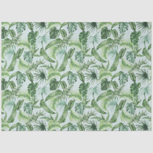 Design der tropischen Animal Print & Greenery Seri Seidenpapier (Vorderseite)