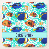 Design der tropischen Aquarium-Riffe Rechteckiger Pappuntersetzer (Vorderseite)