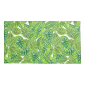 Design der tropischen Blätter in Aquarellen Kissenbezug (Rückseite-Links)