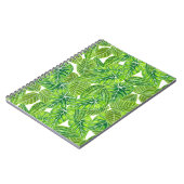 Design der tropischen Blätter in Aquarellen Notizblock (Linke Seite)