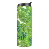 Design der tropischen Blätter in Aquarellen Thermosbecher (Nach links gedreht)