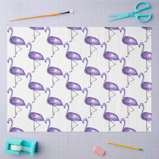 Design der tropischen Flamingo-Serie 10 Seidenpapier (Basteln)