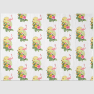 Design der tropischen Flamingo-Serie 11 Seidenpapier