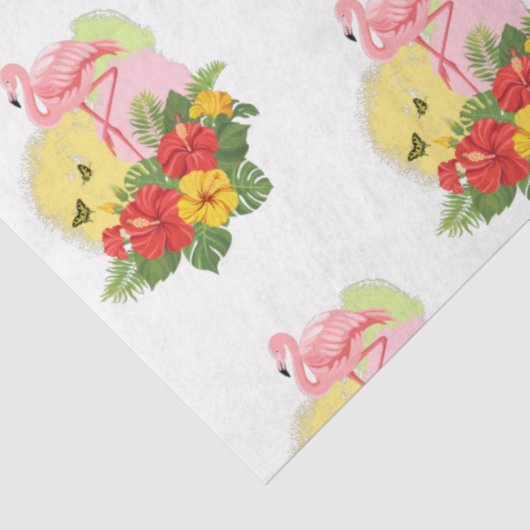 Design der tropischen Flamingo-Serie 13 Seidenpapier (Ausschnitt)
