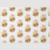 Design der tropischen Flamingo-Serie 13 Seidenpapier (Vorderseite)