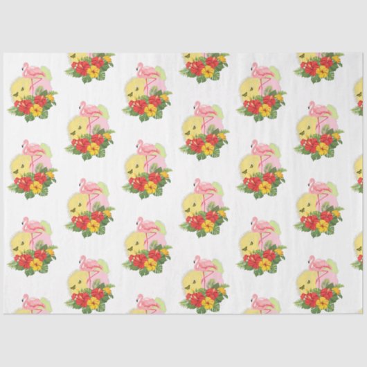 Design der tropischen Flamingo-Serie 13 Seidenpapier (Vorderseite)