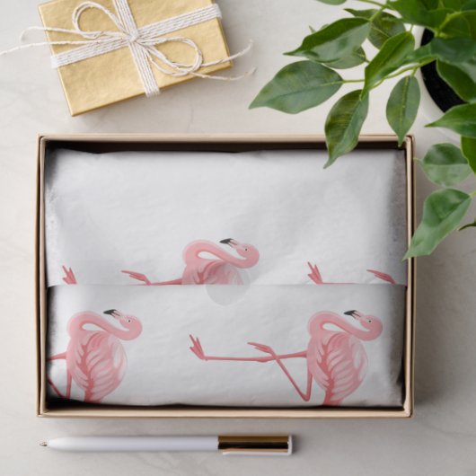 Design der tropischen Flamingo-Serie 16 Seidenpapier (Geschenk)