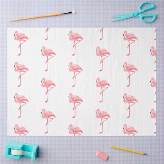 Design der tropischen Flamingo-Serie 16 Seidenpapier (Basteln)