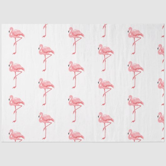 Design der tropischen Flamingo-Serie 16 Seidenpapier (Vorderseite)
