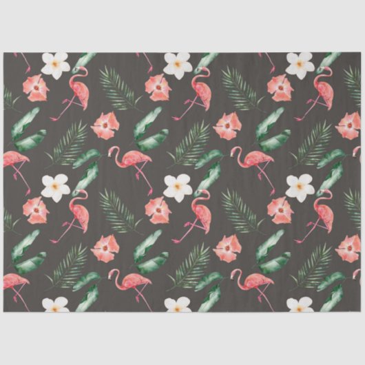 Design der tropischen Flamingo-Serie 18 Seidenpapier (Vorderseite)