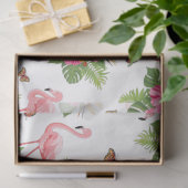 Design der tropischen Flamingo-Serie 19 Seidenpapier (Geschenk)