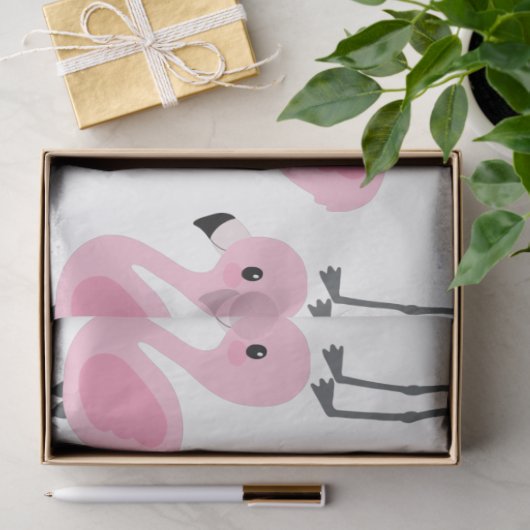 Design der tropischen Flamingo-Serie 1 Seidenpapier (Geschenk)
