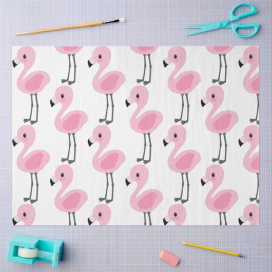 Design der tropischen Flamingo-Serie 1 Seidenpapier (Basteln)