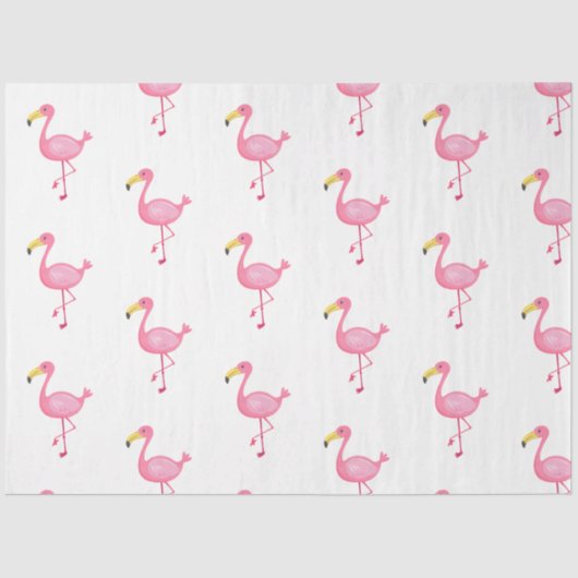 Design der tropischen Flamingo-Serie 4 Seidenpapier (Vorderseite)