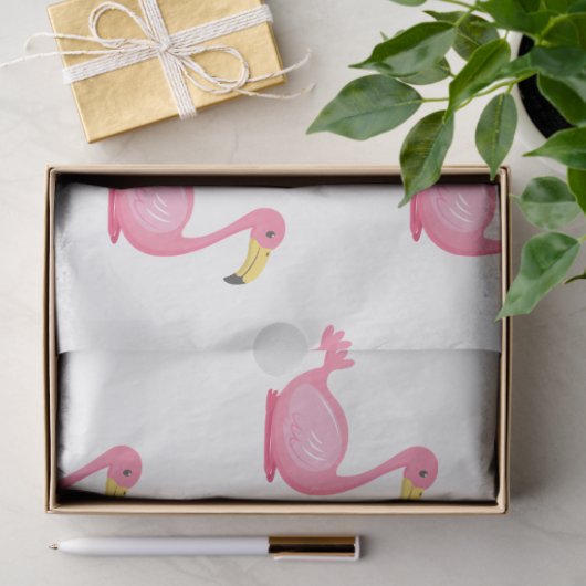 Design der tropischen Flamingo-Serie 6 Seidenpapier (Geschenk)