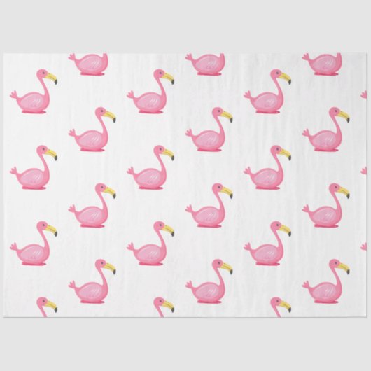 Design der tropischen Flamingo-Serie 6 Seidenpapier (Vorderseite)