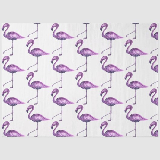 Design der tropischen Flamingo-Serie 9 Seidenpapier (Vorderseite)