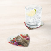 Design der tropischen Katzenherz-Untersetzer. Untersetzer (Vor Ort)