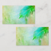 Design der tropischen Kunst Aquarellpalme Visitenkarte (Vorne/Hinten)