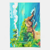 Design der tropischen Küstenblicke Geschirrtuch (Vertikal)