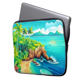 Design der tropischen Küstenblicke Laptopschutzhülle (Vorderseite Links)