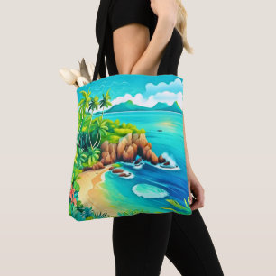 Design der tropischen Küstenblicke Tasche