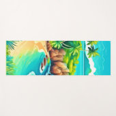 Design der tropischen Küstenblicke Yogamatte (Vorderseite (Horizontal))