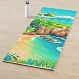 Design der tropischen Küstenblicke Yogamatte