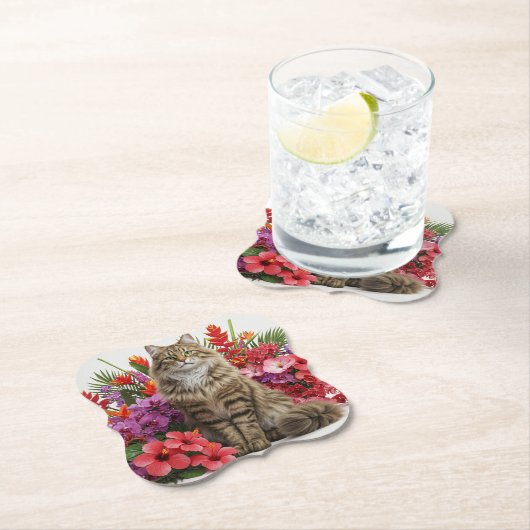 Design der tropischen Untersetzer der Katzenhalter (Vor Ort)