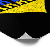 Design der ukrainischen Flagge - Herz Poster (Ecke)