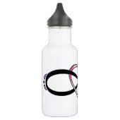 Design der unendlichen Liebe Edelstahlflasche (Links)