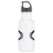 Design der unendlichen Liebe Edelstahlflasche (Rückseite)