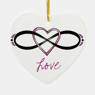 Design der unendlichen Liebe Keramikornament