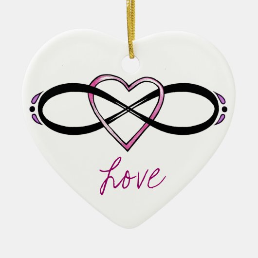 Design der unendlichen Liebe Keramikornament (Vorne)