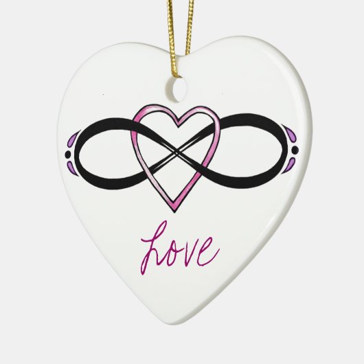 Design der unendlichen Liebe Keramikornament (Links)