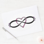 Design der unendlichen Liebe Ovaler Aufkleber (Umschlag)