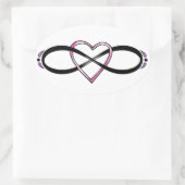 Design der unendlichen Liebe Ovaler Aufkleber (Tasche)