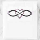 Design der unendlichen Liebe Rechteckiger Aufkleber (Tasche)
