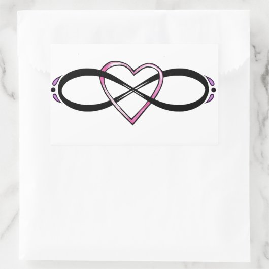 Design der unendlichen Liebe Rechteckiger Aufkleber (Tasche)