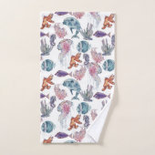 Design der Unterwasserfarben-Reihe 2 Badhandtuch Set (Handtuch)