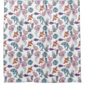 Design der Unterwasserfarben-Reihe 2 Duschvorhang (Vorderseite)