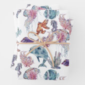 Design der Unterwasserfarben-Reihe 2 Geschenkpapier Set (Beispiel)