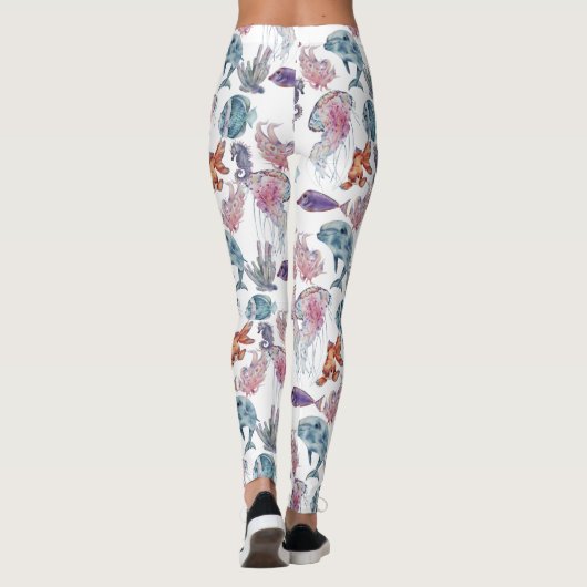 Design der Unterwasserfarben-Reihe 2 Leggings (Rückseite)